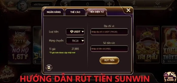 Hướng dẫn 3 cách Rút tiền Sunwin nhanh chóng 